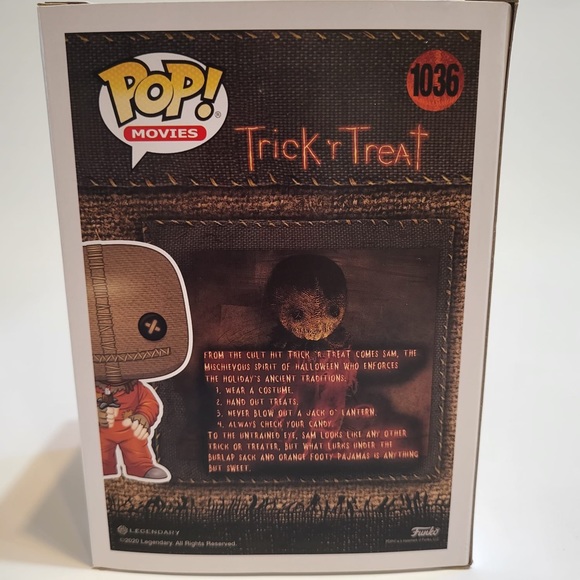 POP!  Movies FUNKO #1036 TRICK 'R TREAT SAM Spirit Exclusive VINYL FIGURE - Picture 2 of 6